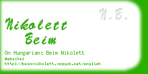 nikolett beim business card